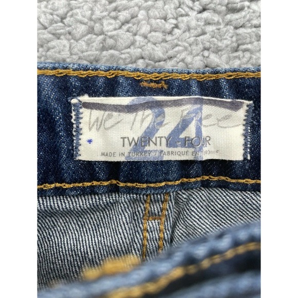 Free People Size24 Wide Leg Distressed Hem High Rise Women’s Jeans - Picture 7 of 9